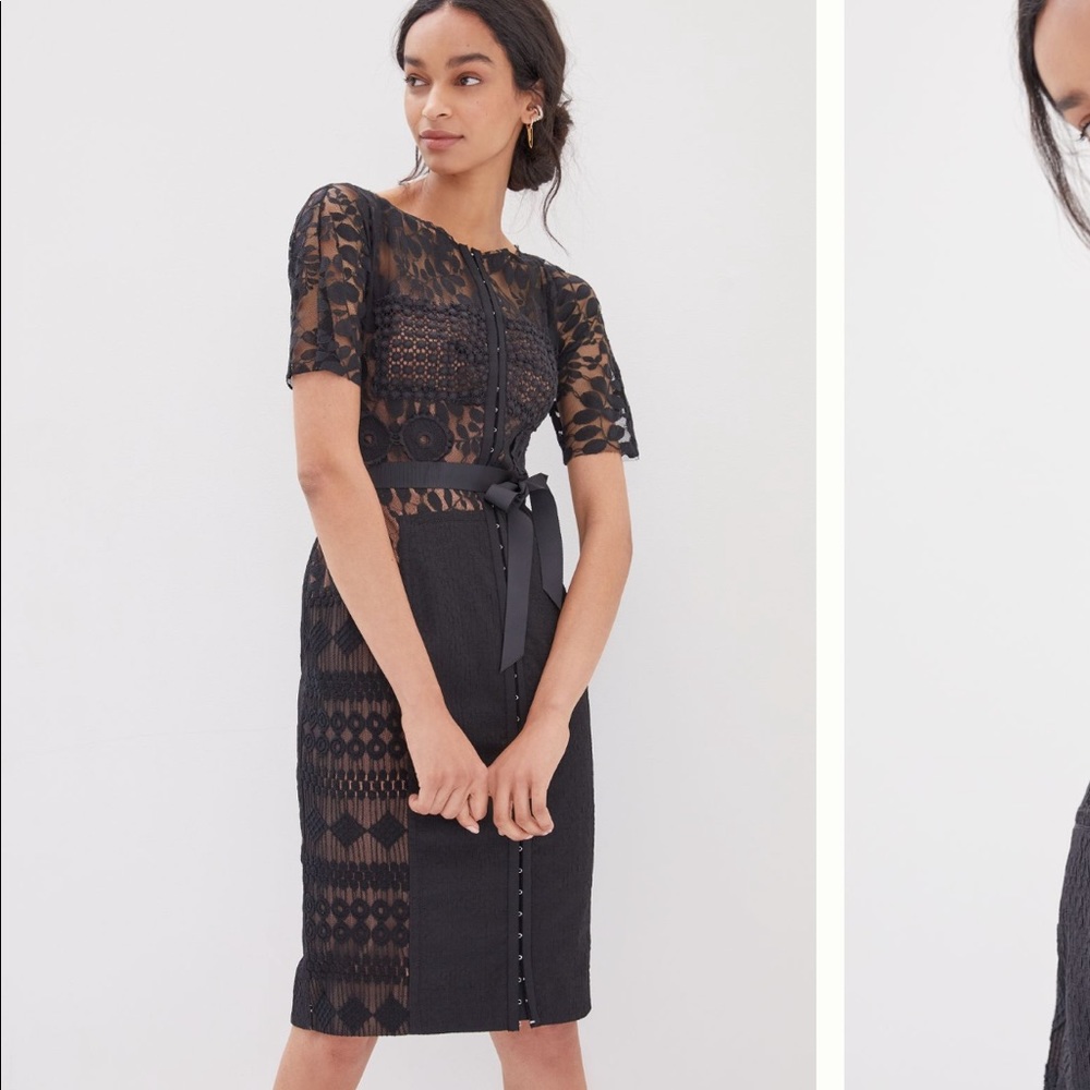 Byron Lars black lace dress